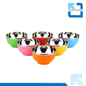 High Quality Tableware Stainless Steel Korean Colorful Bowl